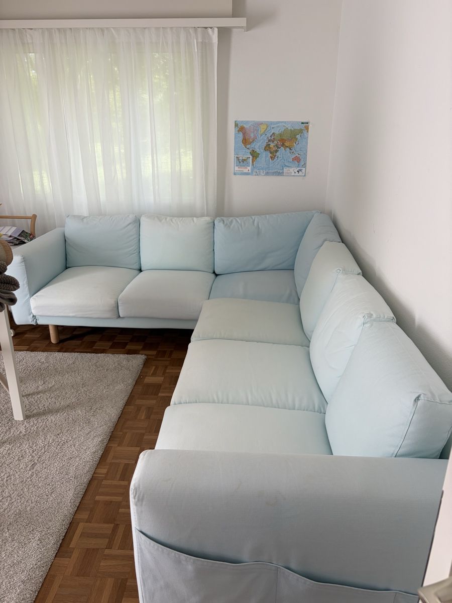 Ikea Divani: Ikea Soderhamn Corner Sofa, Light Blue, great condition! – Usato da Sarnen venduto da vik_jw5z 1
