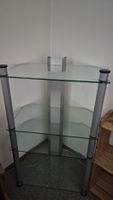 Glasregal Standregal silber 3 Etagen Glas Metall gebraucht