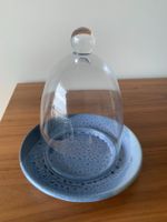 Teller Keramik mit Glas Glogge