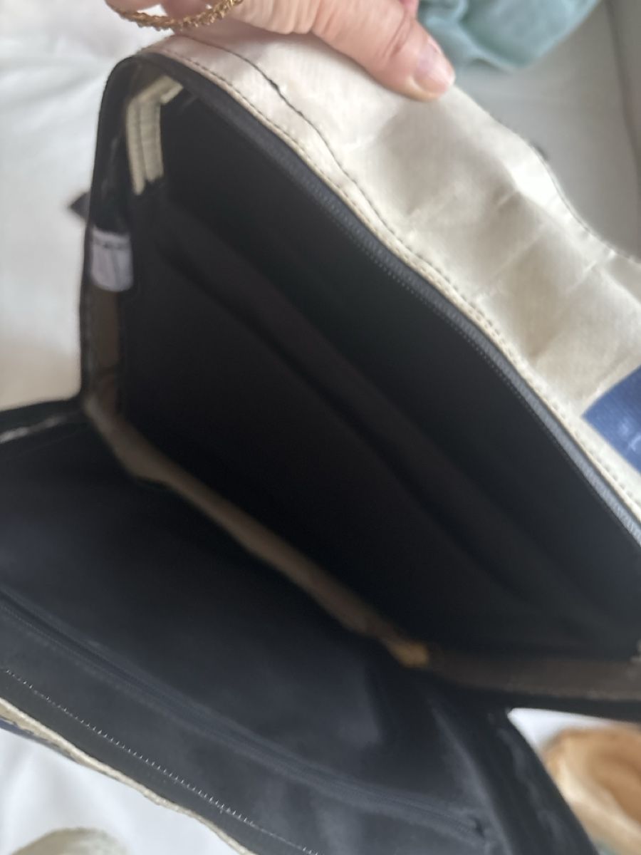 Freitag Sacs à dos: Freitag Tasche blau weiss gebraucht – D'occasion à langenthal par rundholz7 5