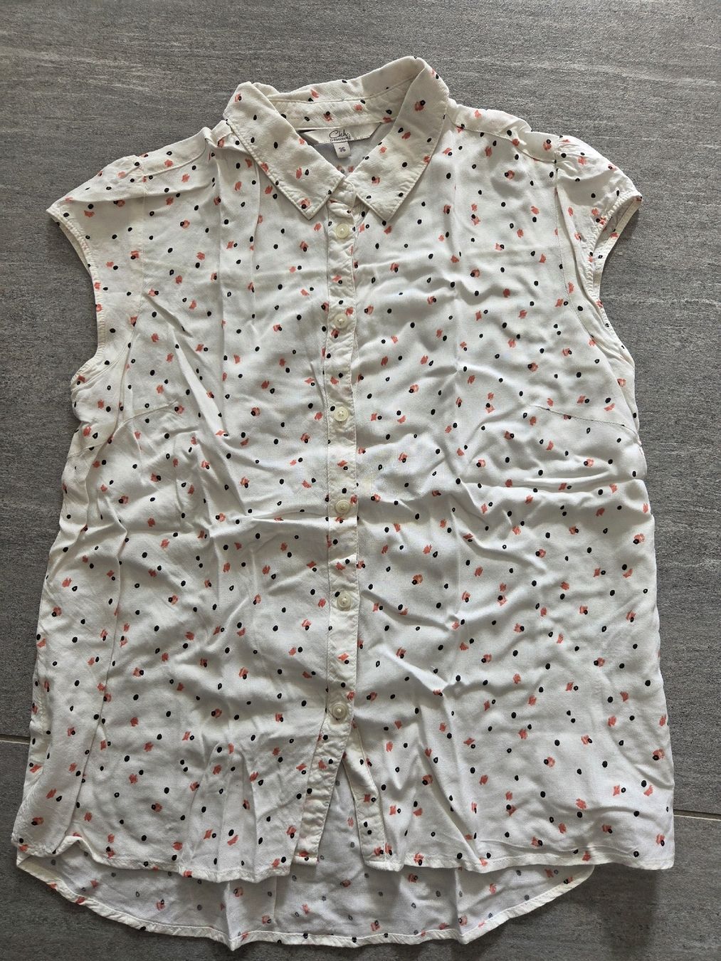C&A Camicette: Bluse C&A, Gr. 36, weiss, Punkte, Sommer – Usato da Ottikon venduto da swiftchocolate