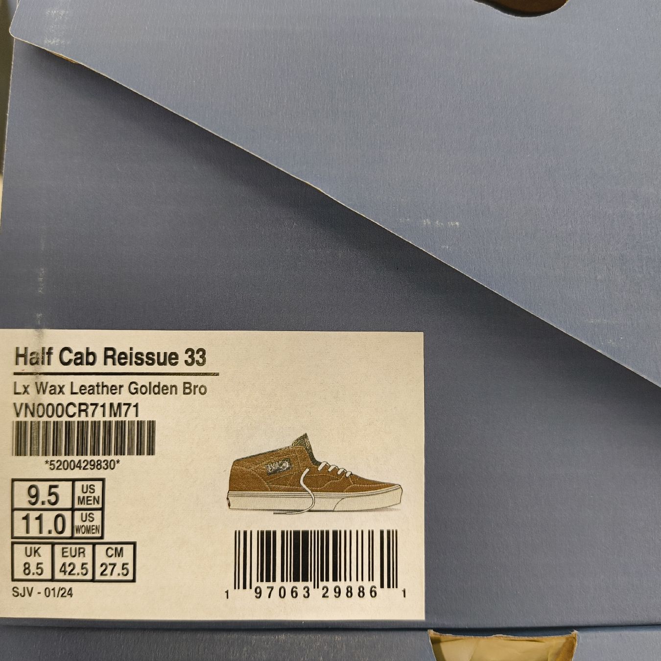 Vans Scarpe da uomo: Vans Half Cab Reissue 33 LX Wax Leather, 9.5/ 42.5 – Nuovo e nell'imballaggio originale da Uitikon Waldegg venduto da PJLS1 4
