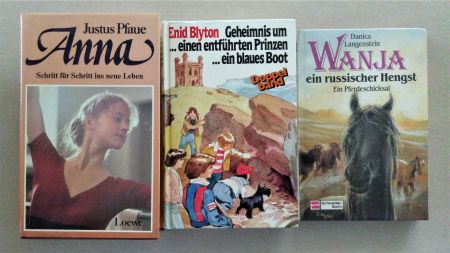 3 Bücher, Anna Ballettänz.,Wanja Pferdeschick., Geheimnis um