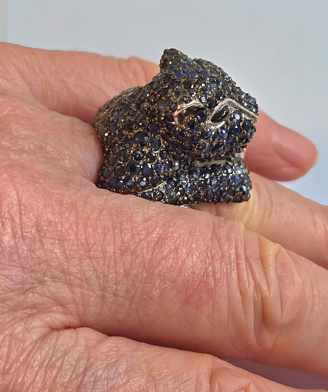 Anelli: Ring Panther blauer Saphir Damen Grösse 57 – Nuovo (secondo la descrizione) da Zürich venduto da adriben 9