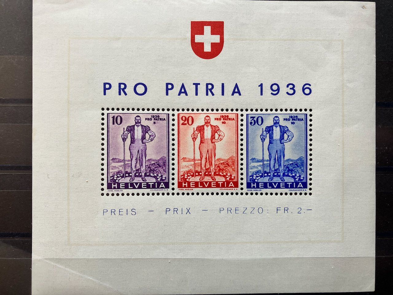 Tutti i francobolli: Sonderblock Pro Patria 1936 postfrisch – Usato da Nesslau venduto da andi_hon