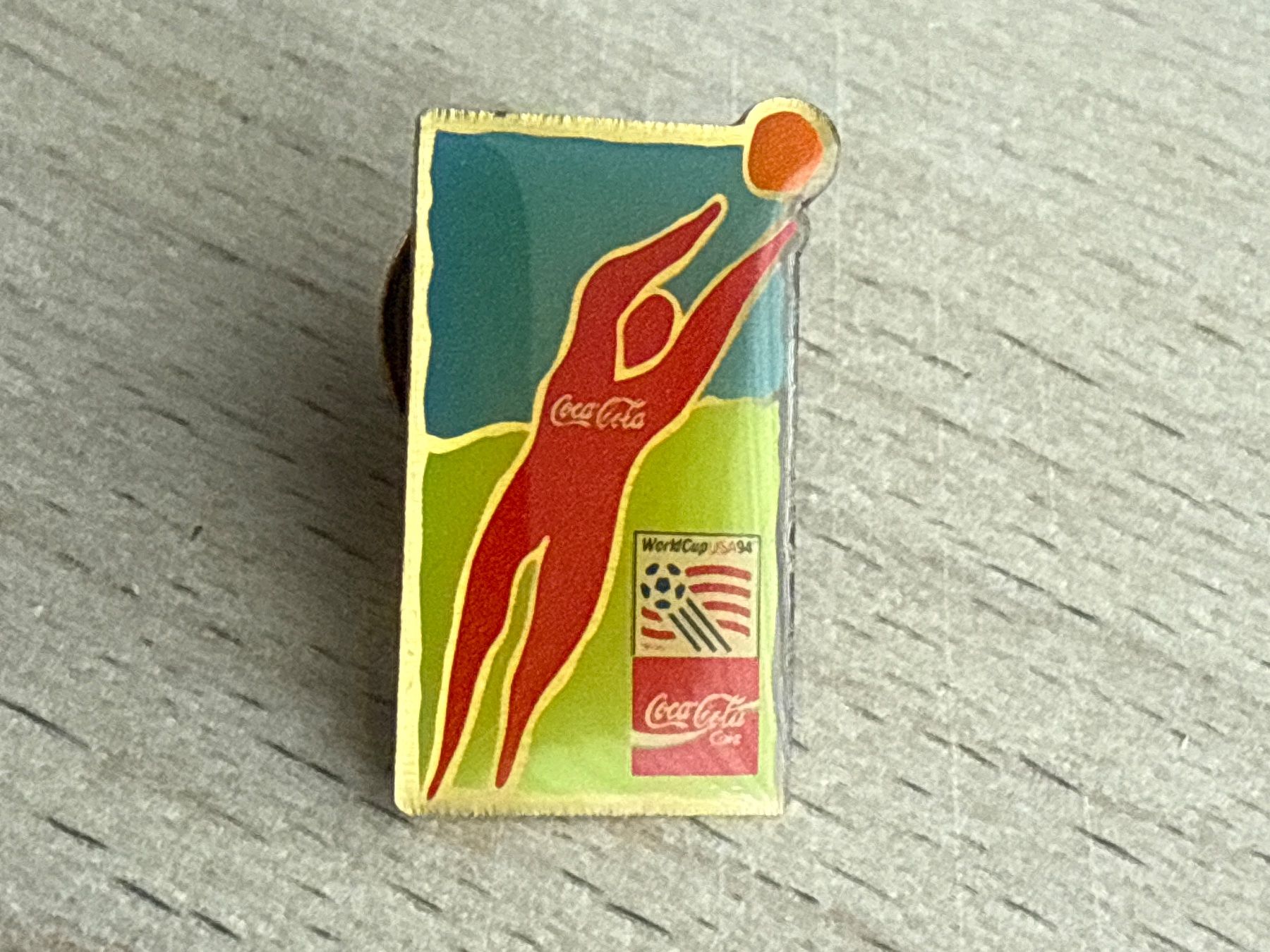 Coca-Cola Plaketten & Abzeichen: Pin Coca-Cola WorldCup USA 1994 – Gebraucht aus Glattbrugg von Schweigmatt