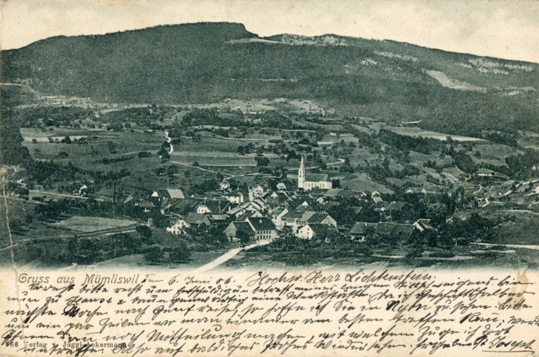 Ansichtskarten: Mümliswil   SO        um 1906 – Gebraucht aus Brig von Valcards54
