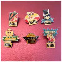 Billi Top Discount Pins - 6 PINS - Vor 1985