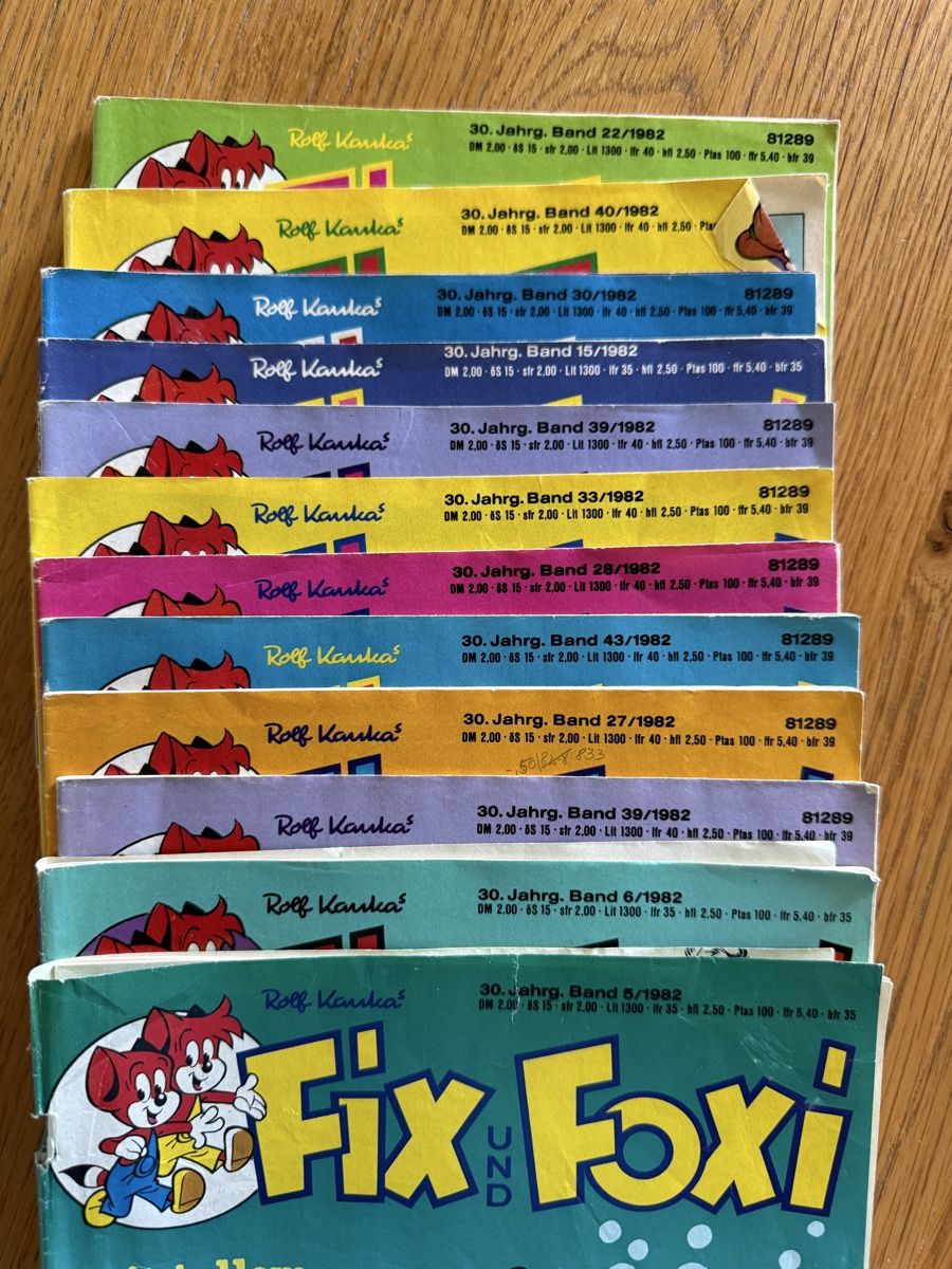 Comics: Fix und Foxi Sammlung, 12 Hefte von 1982 – Gebraucht aus zürich von greenmodul 2
