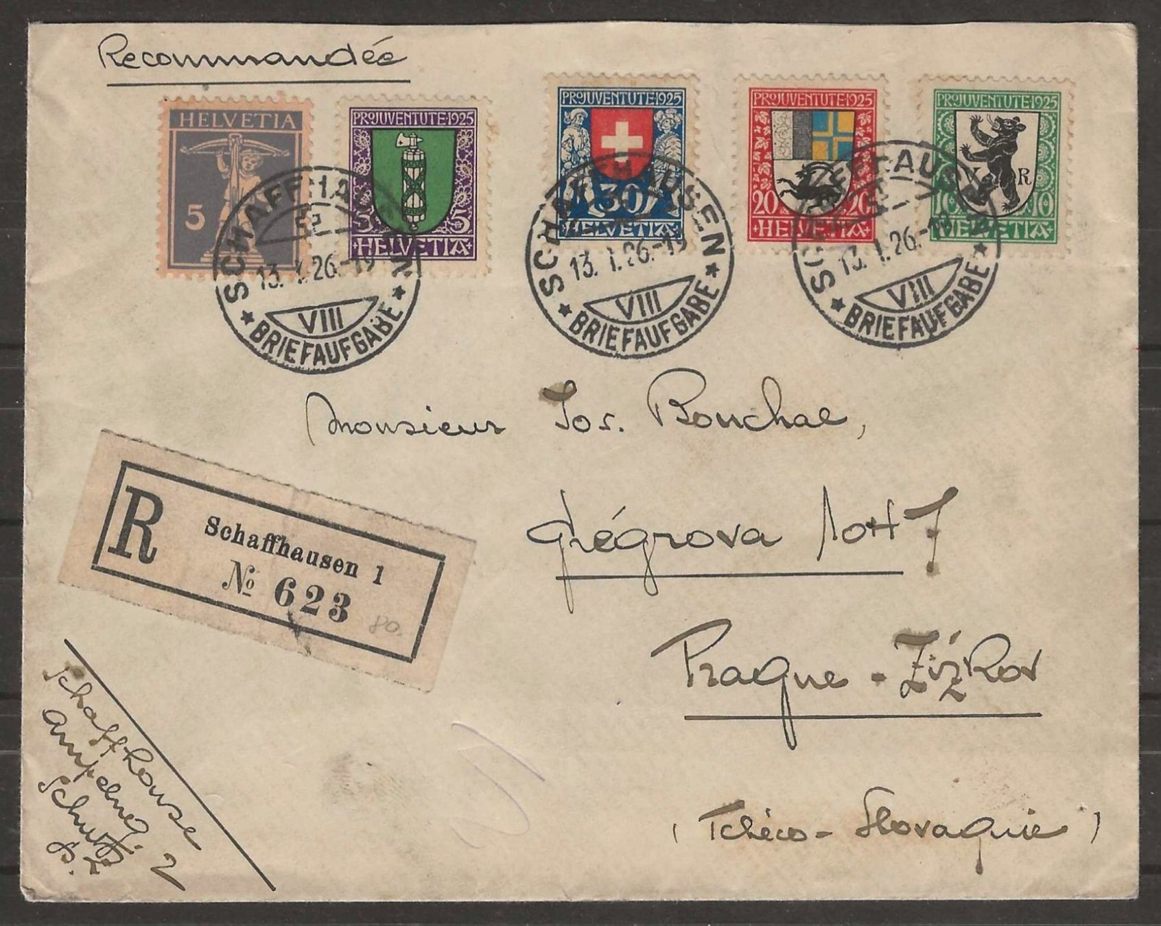 Tous les timbres: Pro Juventute Satzbrief 1925 - nach Prag – D'occasion à Gümligen par Geniusbuy
