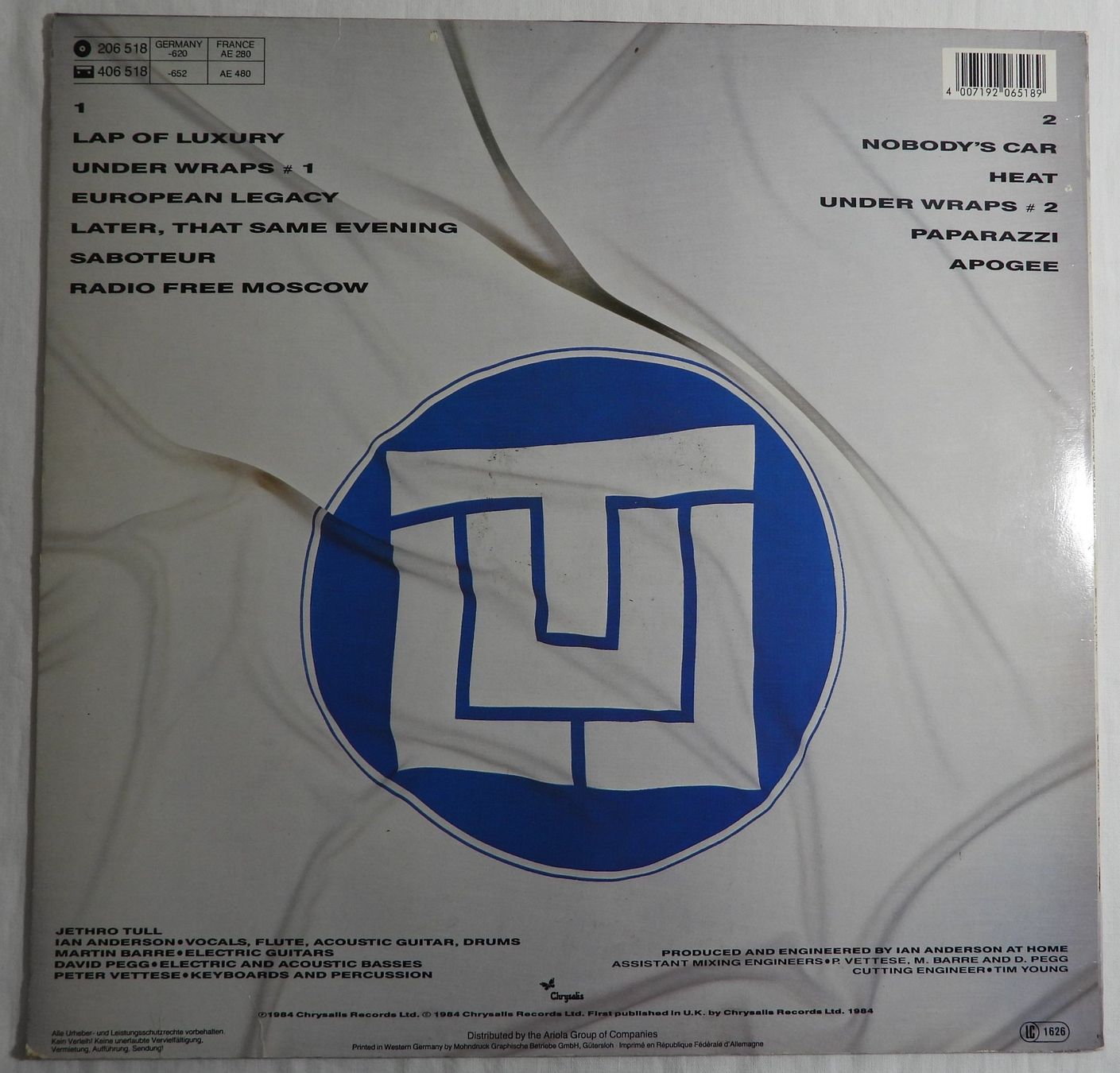 Vinyles: JETHRO TULL UNDER WRAPS LP 1984 – D'occasion à Dübendorf par mar_85sd 1