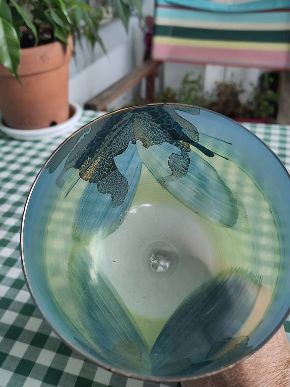 Bicchieri: Kelch aus Glas, kunstvoll bemalt – Usato da Rüti ZH venduto da Retisch 2