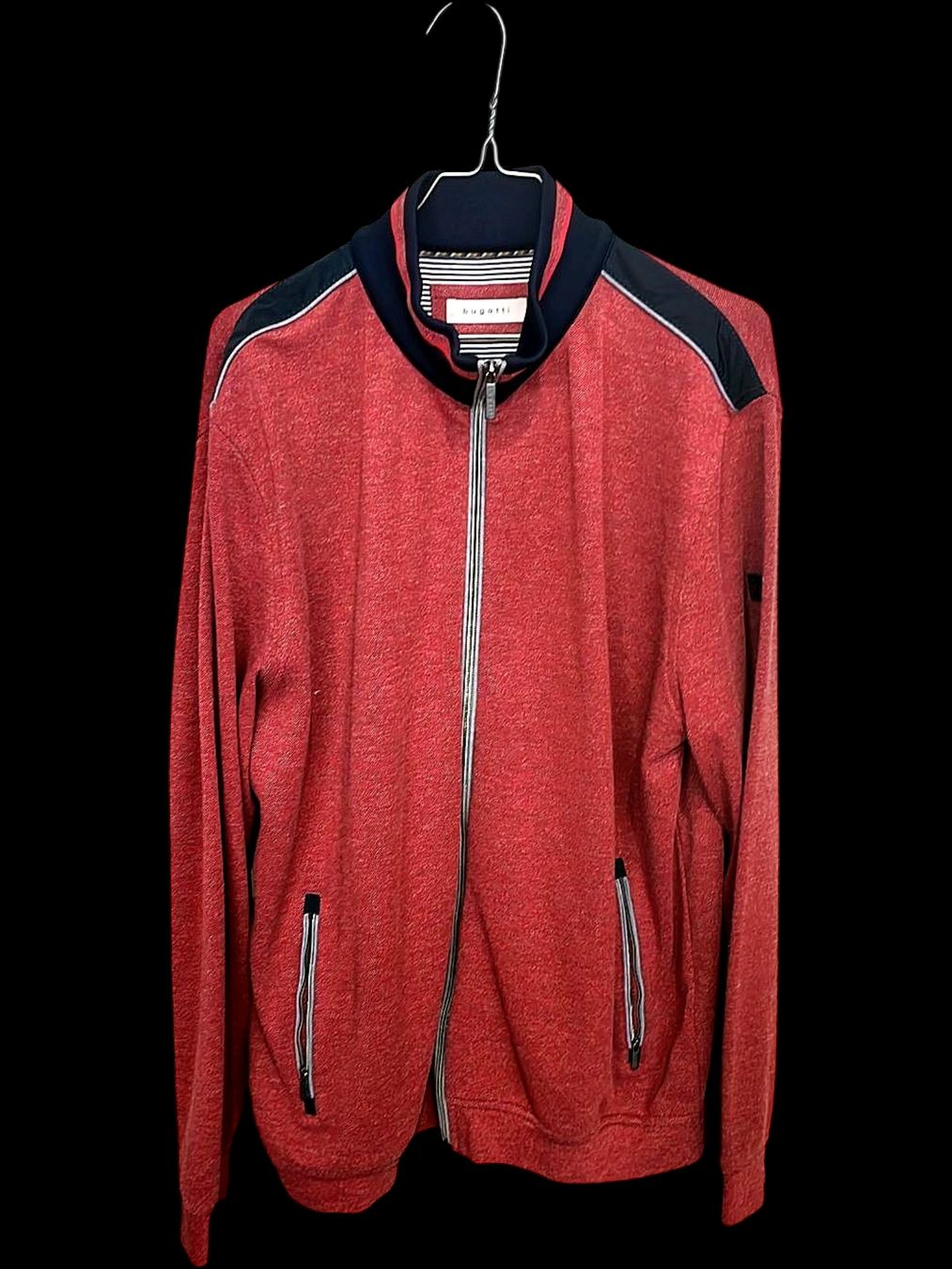 Bugatti Jacken: Bugatti Rote Bomberjacke mit schwarzem Besatz – Gebraucht aus Zug von vinokilo 1