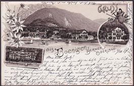 Bern, 1897 schwarz/weiss Litho aus Boenigen mit 61B