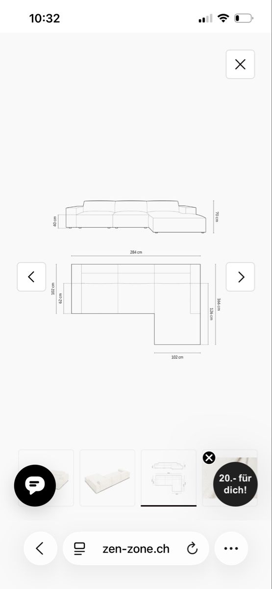 Sofas: Neuwertiges Ecksofa creme weiss, 284cm – Neuf (Voir description) à Biel/Bienne par Monroe222 7