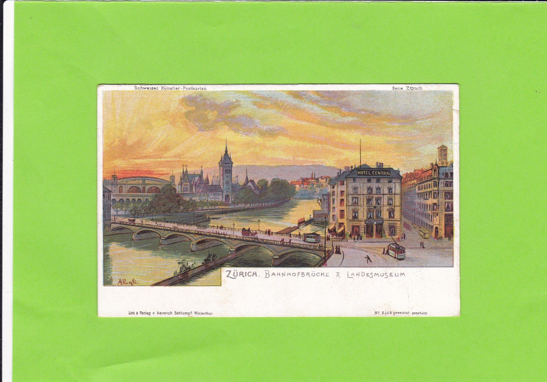 Cartoline postali: Zürich, Bahnhofbrücke – Usato da St. Peterzell venduto da neckertal