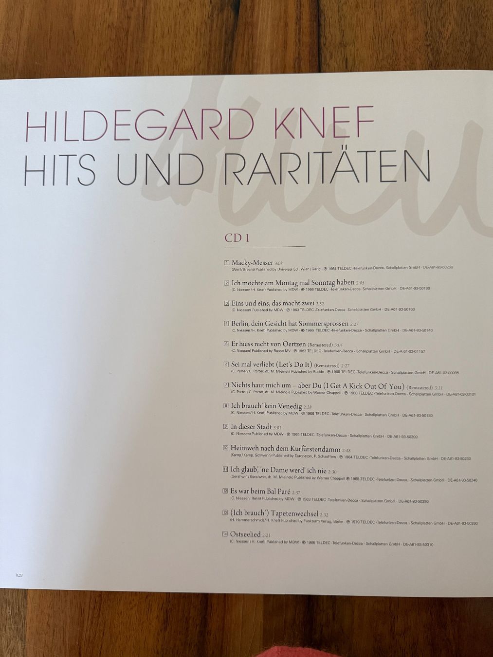 Libri: Hildegard Knef, Buch mit 2 neuen CD – Nuovo (secondo la descrizione) da St. Gallen venduto da sommona 2