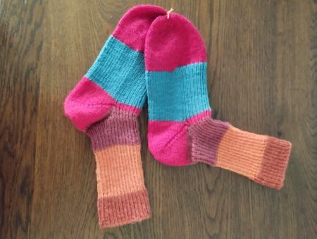 Handgestrickte Socken bunt Gr. 38