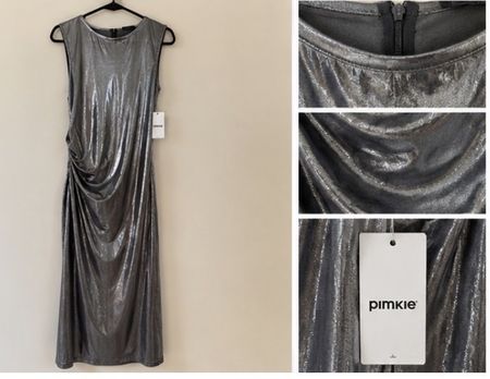 Robe longue Pimkie argentée métallisée neuve avec étiquette