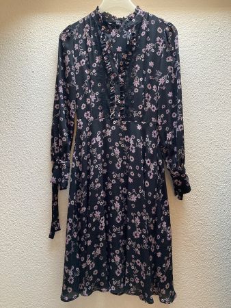Kleid OVS Gr. 36 schwarz mit Blumen