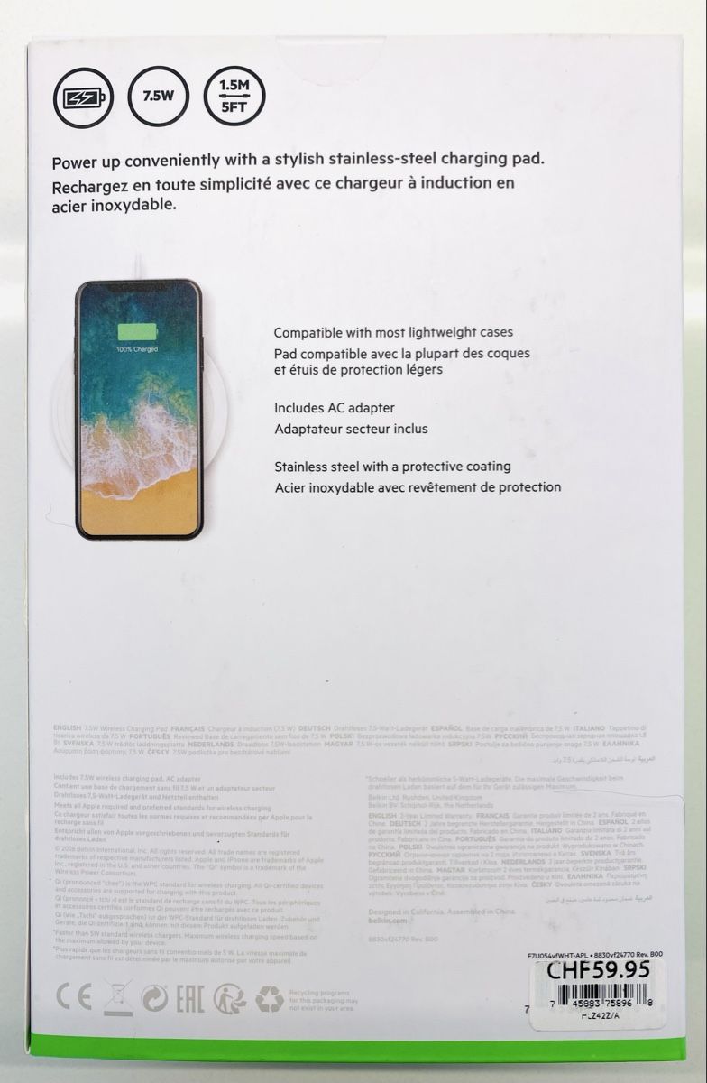 Belkin Ladegeräte: Special Edition Wireless Charging Pad – Neu (gemäss Beschreibung) aus Basel von phidelitas 7