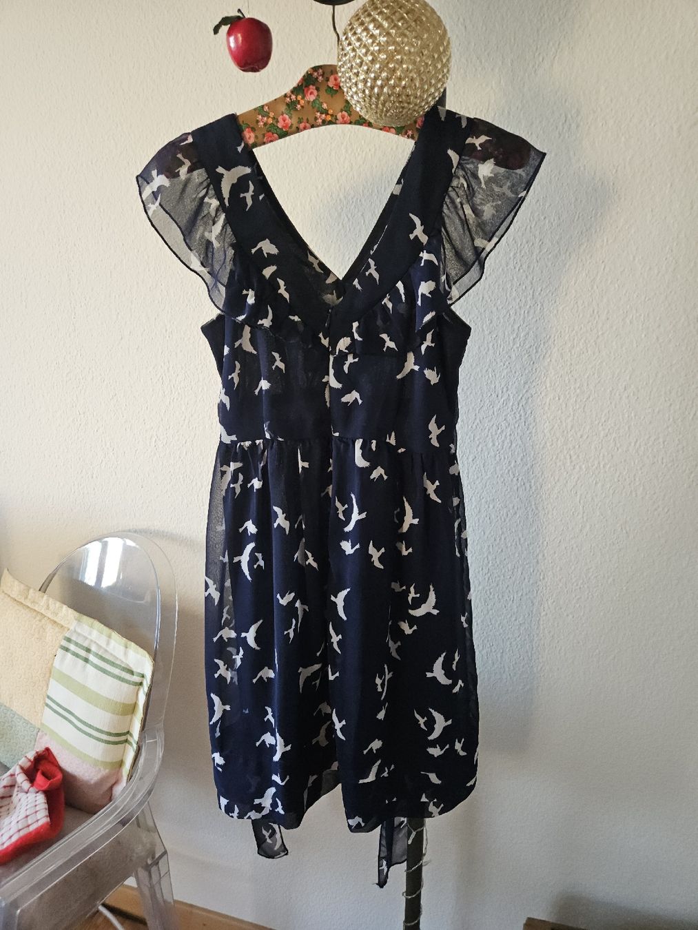 Vestiti: Sommerkleid dunkelblau mit Vögel – Usato da Zürich venduto da LK0138 2