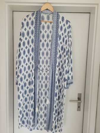 Kimono in Blau/Weiss Muster