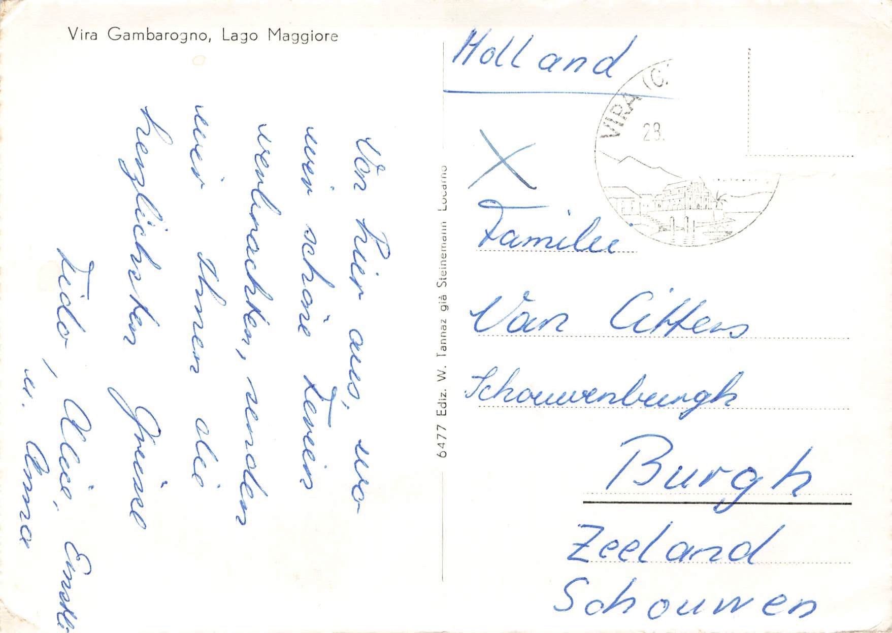 Cartoline postali: Vira Gambarogno G – Usato da Biasca venduto da Blenio71 1