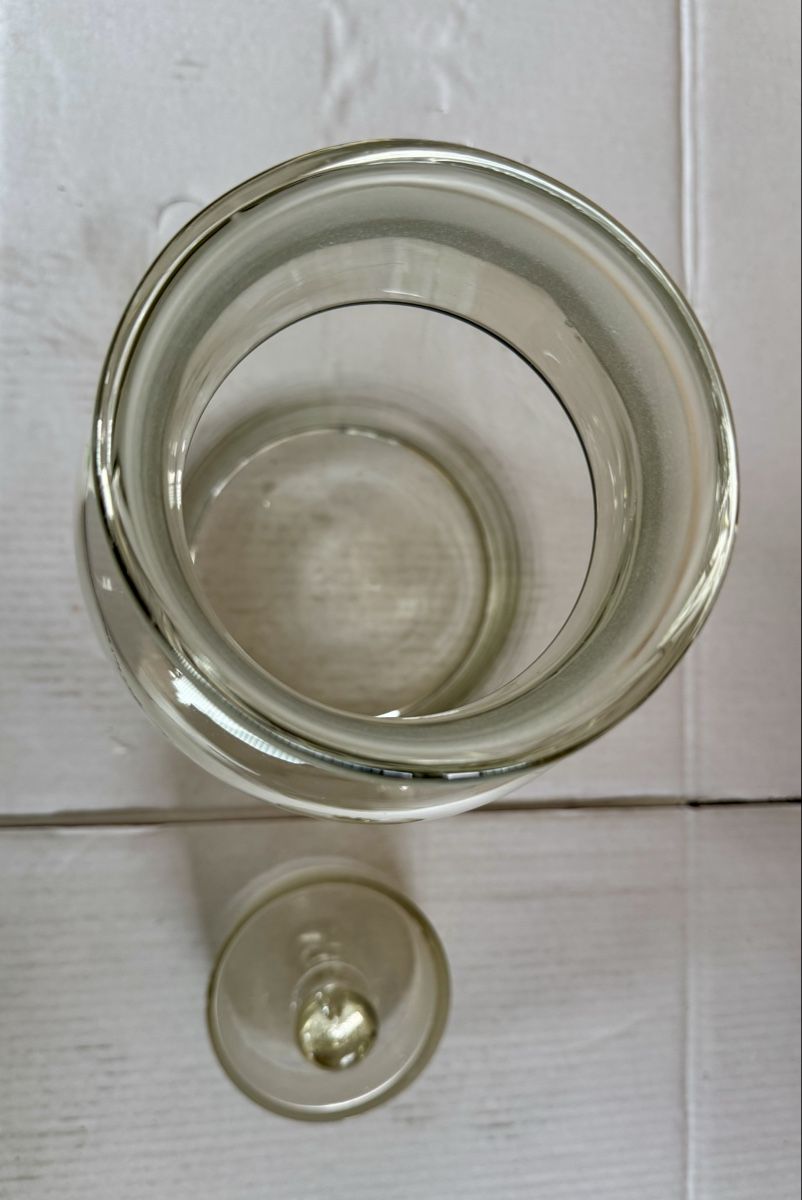 Accessori da laboratorio: Alte Apothekerflasche, Glasgefäss mit Deckel, 28cm hoch – Usato da Zürich venduto da Nobs1 3