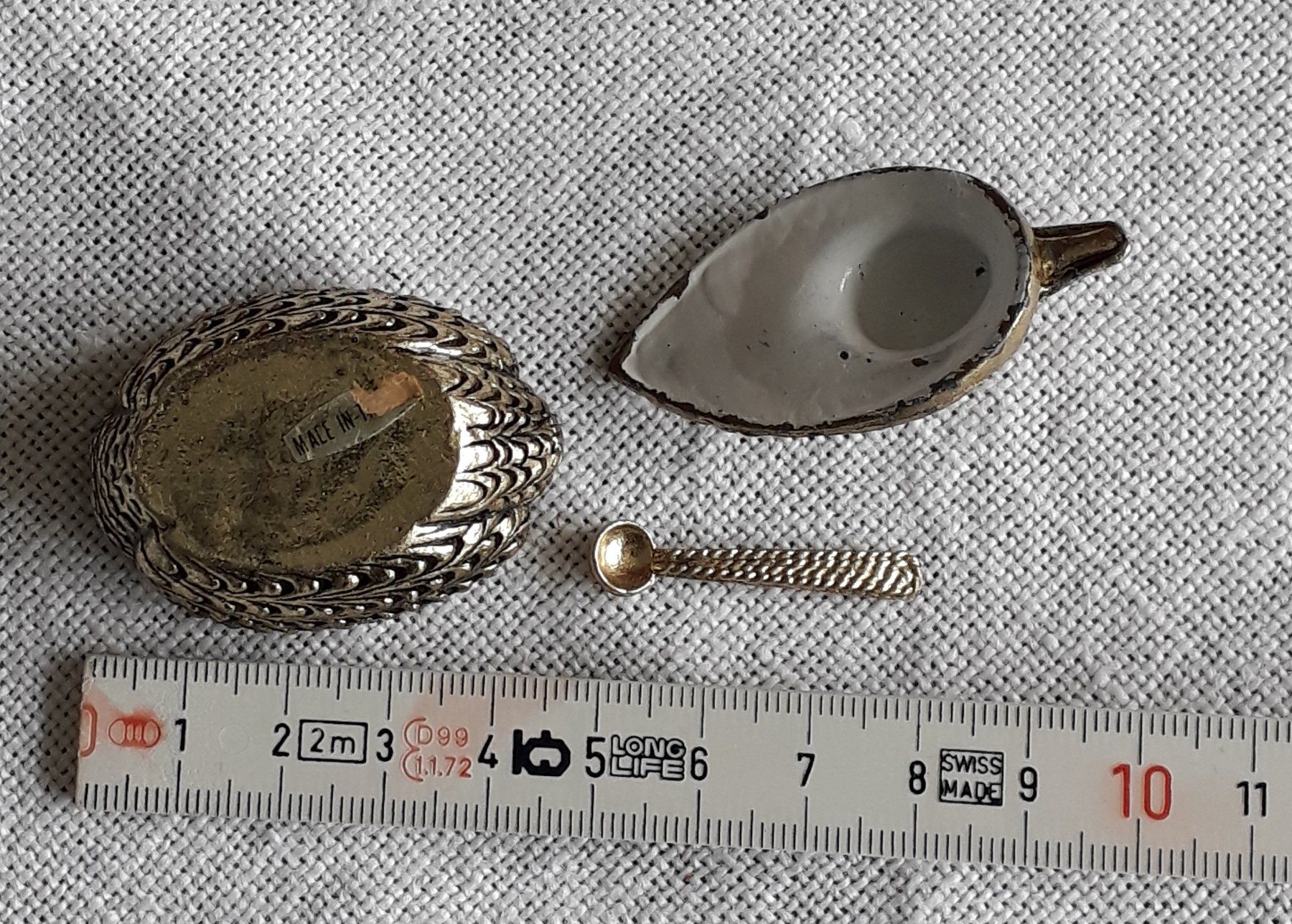 Behälter & Ähnliches: VINTAGE Messing "Ente" Pillendose-Süssstoffdose & kl. Löffel – Gebraucht aus Zürich von silver-team 5