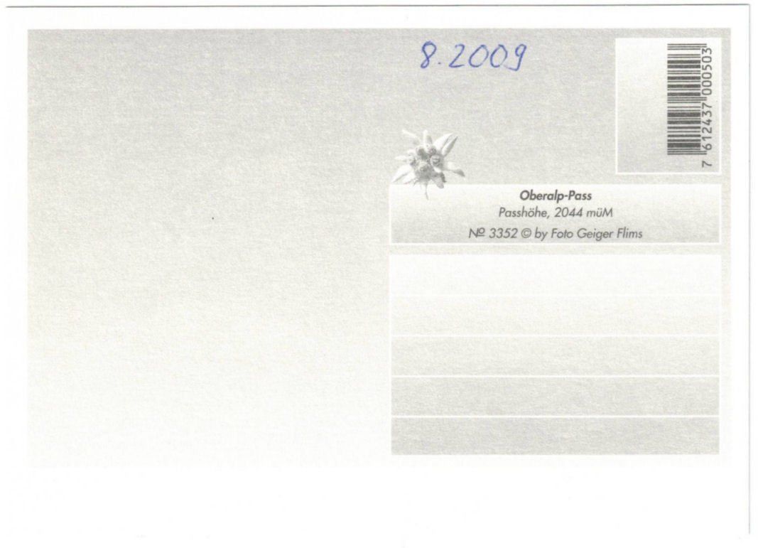 Cartoline postali: Oberalp - mit Skilift Calmut – Usato da Binningen venduto da Mountainrider 1