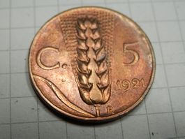 Italien 5 Centesimi, 1921