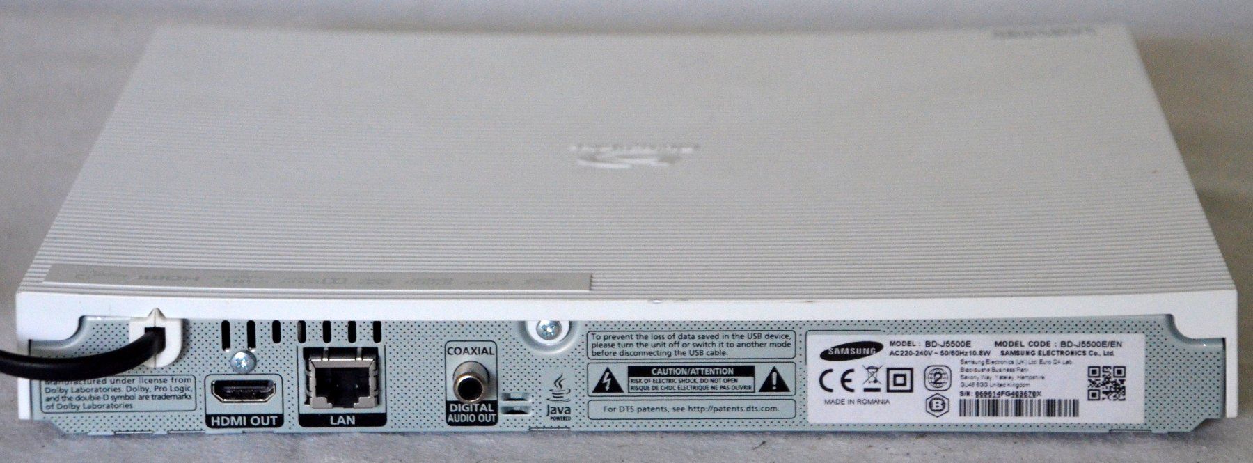 Samsung Lettore multimediale & Streamer: Samsung BD-J5500E 3D Blu-ray Player – Usato da Collonges venduto da arashee 2