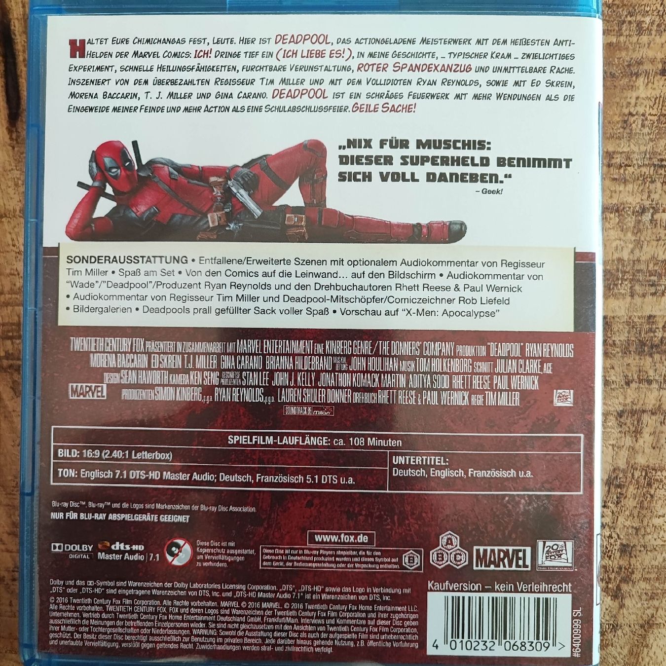Tutti i DVDs: Deadpool Blu-ray  – Usato da Dübendorf venduto da kb86_MOVIE 1
