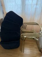 Stuhl Set 4 Stück schwarz goldfarben neuwertig