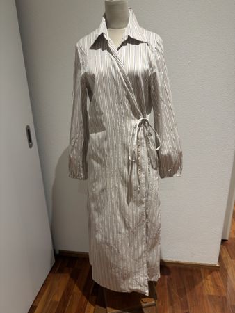 Wickelkleid von ‚Manzoni 24‘, gr. 34, beige schwarz