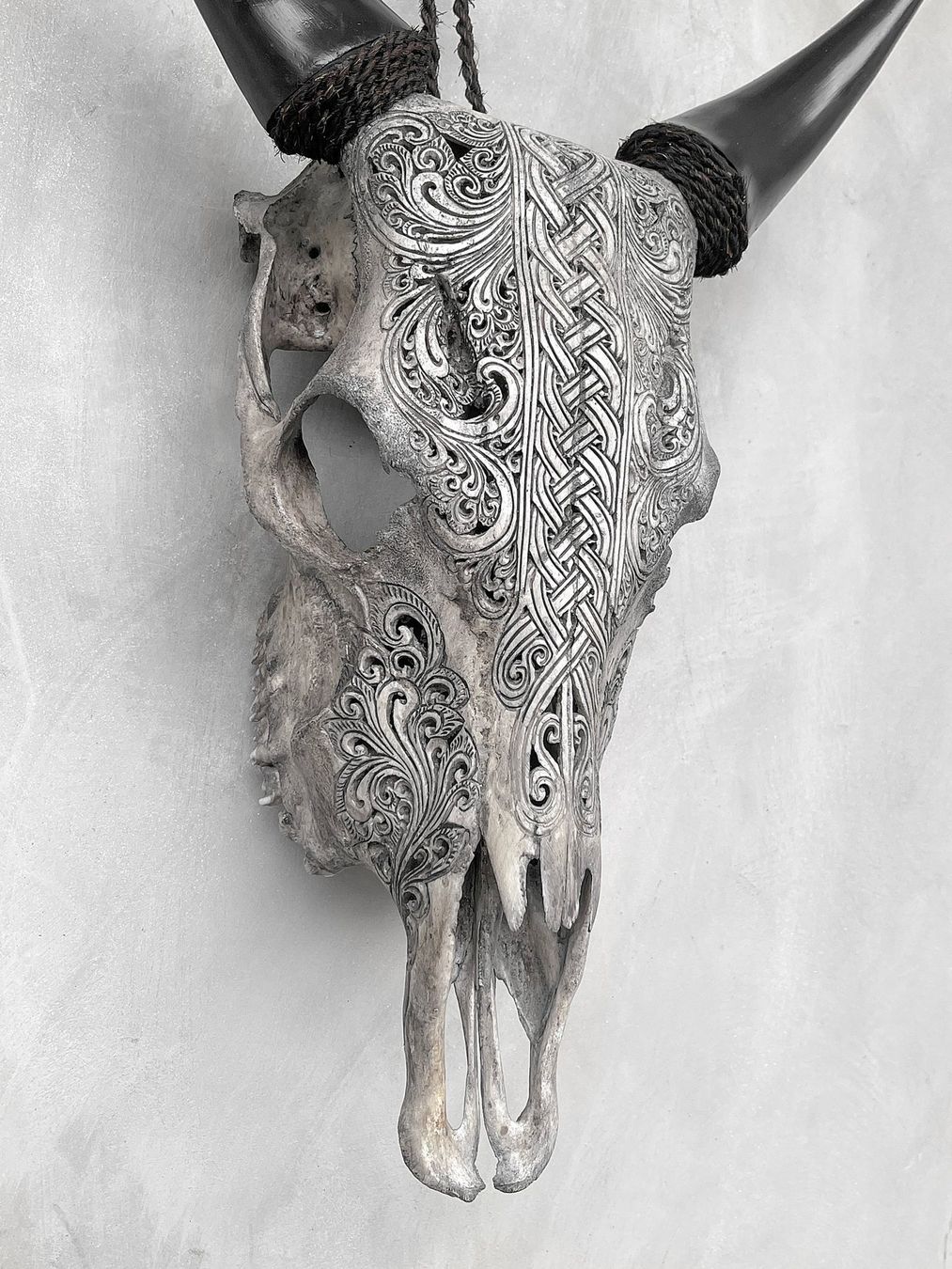 Sculture & Statue: Authentischer handgeschnitzter Kuhschädel - 57 cm x 40 cm. – Nuovo (secondo la descrizione) da Ponte Tresa venduto da 11GalleriaAlterEgo11 1