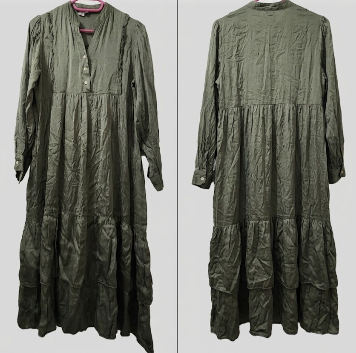 Vestiti: Robe longue kaki en viscose Italienne  Millenium TU – Usato da Niedergösgen venduto da Eva2410