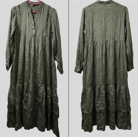 Robe longue kaki en viscose Italienne  Millenium TU