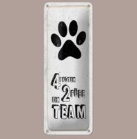 🔥 4 PFOTEN Katzen / Hunde Blechschild 💛 27x10cm OVP 🔥