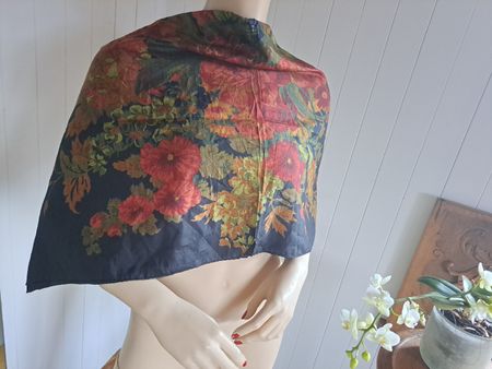 POLO RALPH LAUREN Foulard Tuch Schal Seide Carré Vintage