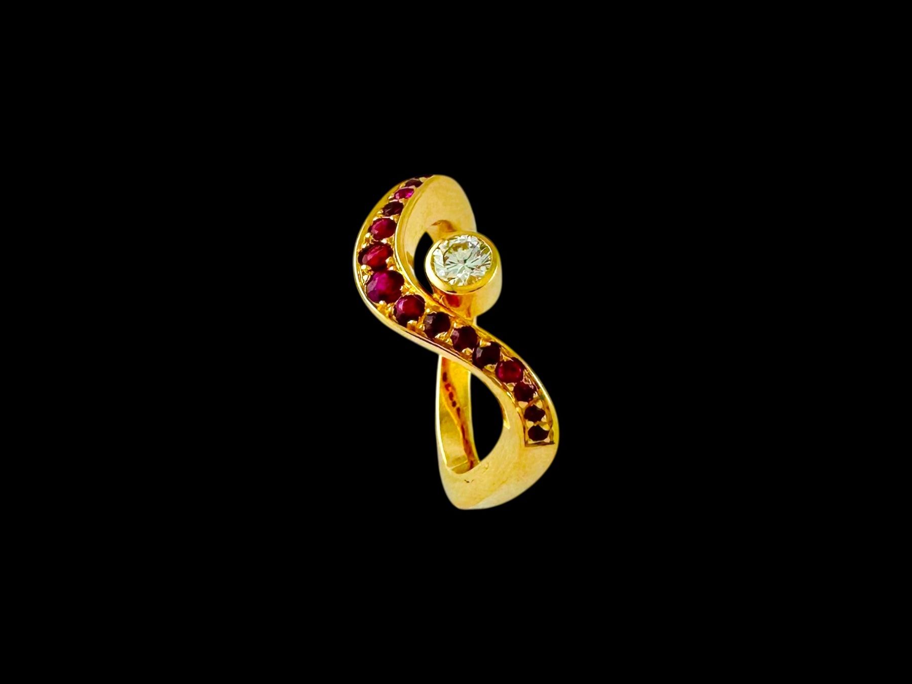 Anelli: MAX WAGNER, Zürich, Rubin - Diamant - Ring – Usato da Zuzwil SG venduto da artimmo 5