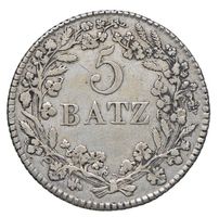 5 Batzen 1811 Waadt, schöne altSilber Patina