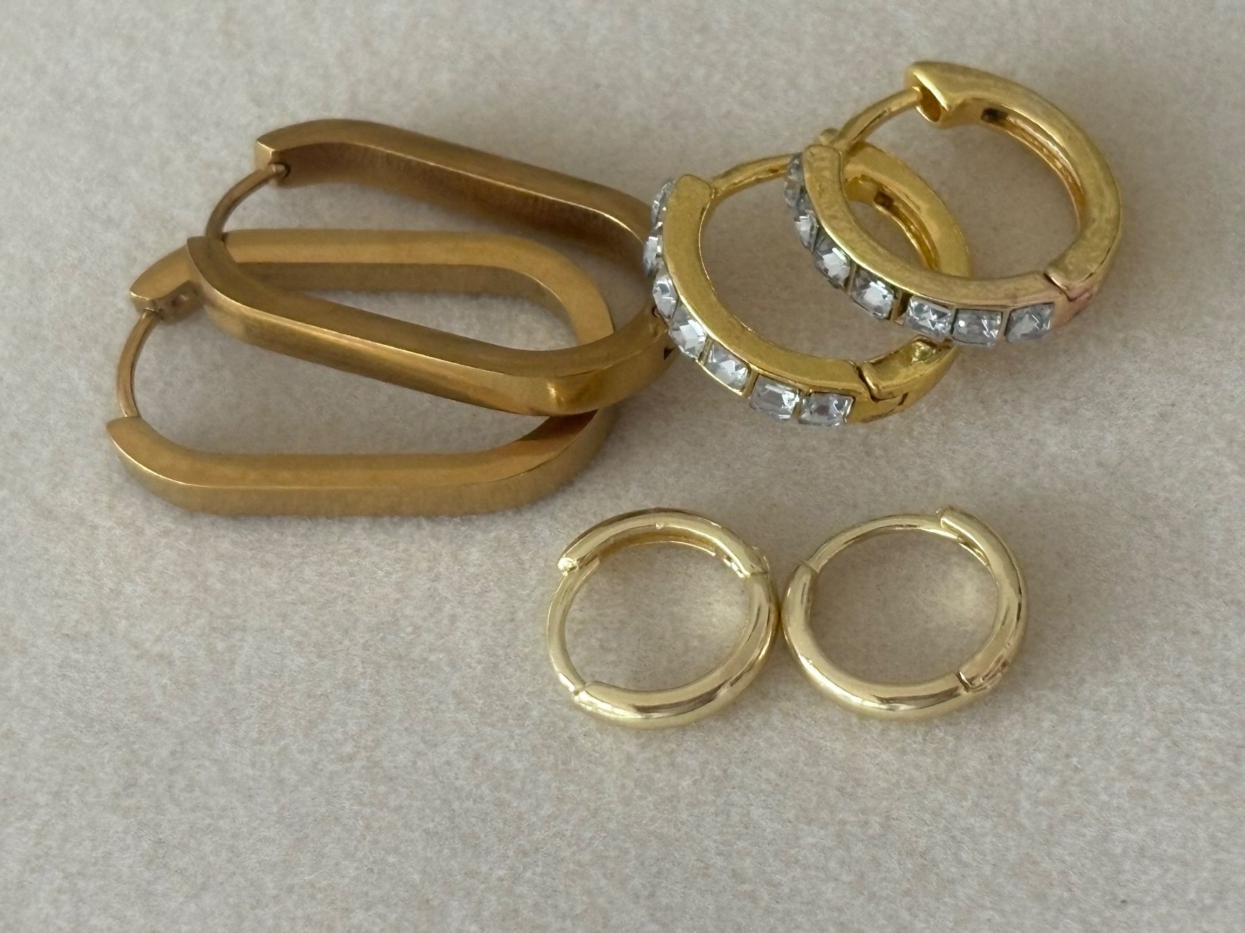 Orecchini pendenti & Orecchini a lobo: Luxus Elegante Trio Mini Ohrstecker Farbe :Gold – Nuovo (secondo la descrizione) da Biel-Bienne venduto da Roserosse13 1