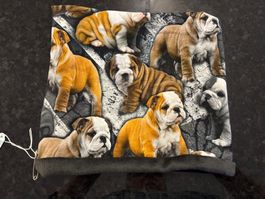 Engl. Bulldogge Fleece Schlauchschal, Ökotex, Gr. 54 NEU