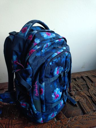 Rucksack Satch Blumenmuster gebraucht guter Zustand