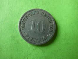 Dt. Reich 1901 F, 10 Pfennig
