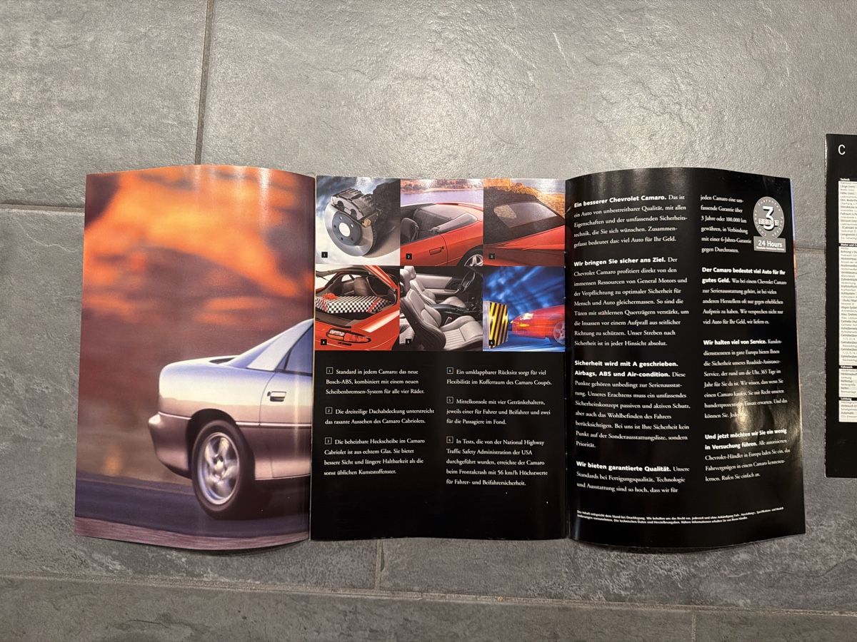 Chevrolet Documenti: Chevrolet Camaro Prospekt - rar – Usato da Wolfwil venduto da Rolex1 7