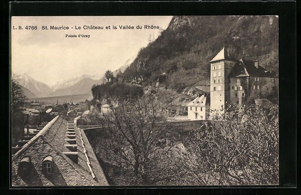 Cartoline postali: Saint-Maurice, Le Chateau et la Vallée  – Usato da Berlin venduto da bartko-reher