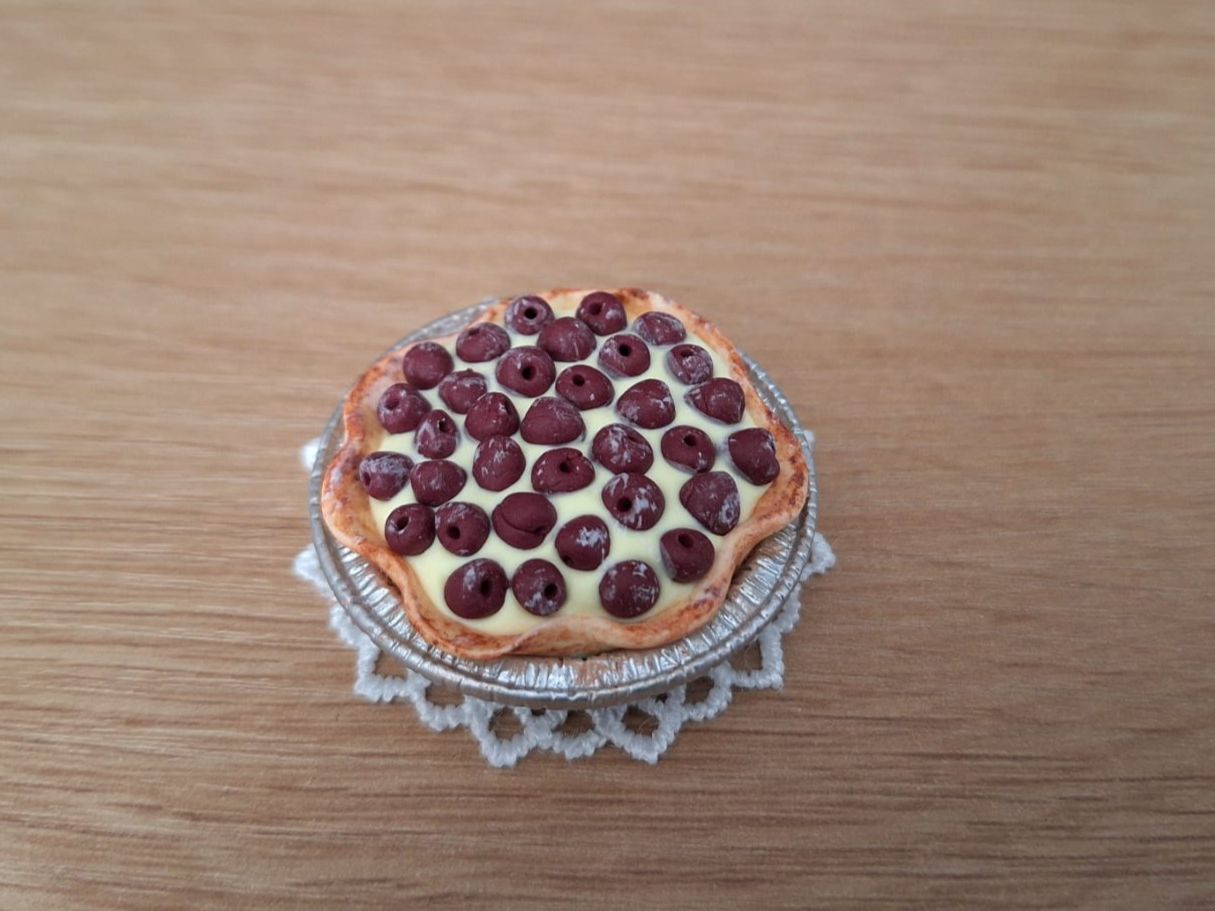 Case e mobili per bambole: Handmade Kirschenwähe 4cm – Nuovo (secondo la descrizione) da Zürich venduto da HandmadeTinyFood 3